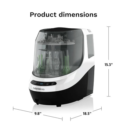 Baby Bottle Washer Pro - Baby Bottle Washer, Sterilizer + Dryer - All in One Machine Cleans Bottles, Pump Parts, & Sippy Cups - Replaces Hand Washing, Bottle Brushes and Drying Racks-Brezza