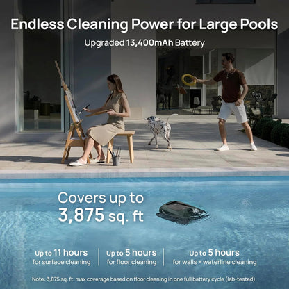 Beatbot AquaSense 2 Pro Cordless Pool Vacuum Robot, Unmatched 5-in-1 Cleaning, Surface Parking, Skims Water Surface with APP Control, Water Clarification, for Pools up to 3,875 Sq.ft Emerald Green