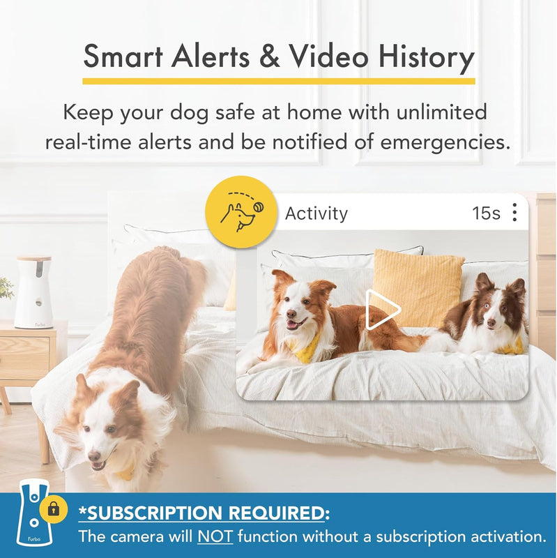 360° Cat Camera: See Your Cat from Anywhere | Rotating 360° Cat Tracking, Treat Toss, Color HD Night Vision, 2-Way Audio, Real-Time Notifications, Designed for Cats | Pet Camera w/Phone App