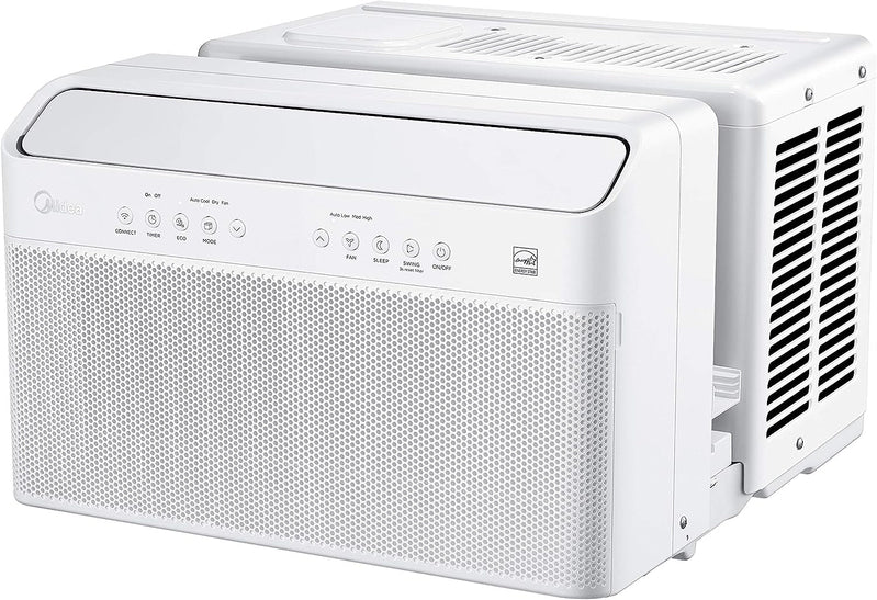 U-Shaped Inverter Window Air Conditioner 12,000BTU with Open Window Flexibility, Robust Installation,Extreme Quiet, 35% Energy Saving, Smart Control, Alexa, Remote, Bracket Included (Renewed)