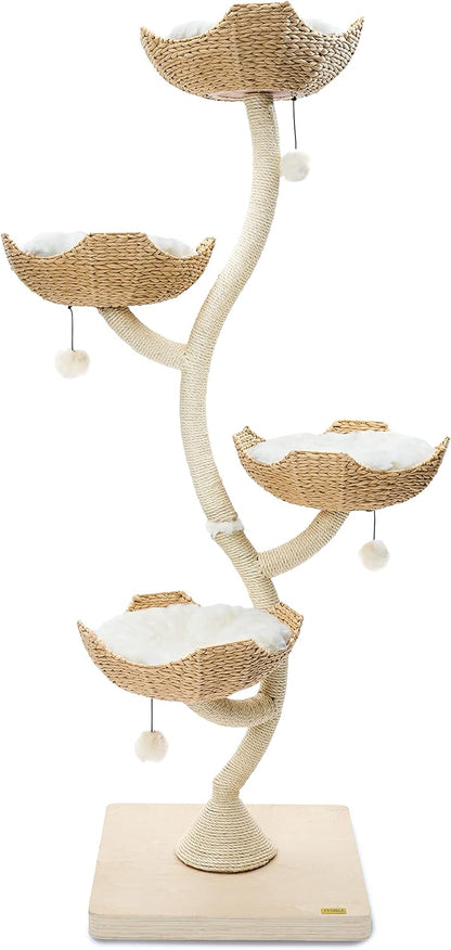 73" Tall Modern Cat Tree Scratching Tower for Large Cats, Scratching Post Condo, Cat Tower for Multiple Cats, Luxury Cat Gifts by Mau Lifestyle