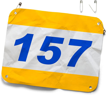 Array Stars Custom Race Bibs Personalized Full Color Printed Race Numbers, Running Bibs