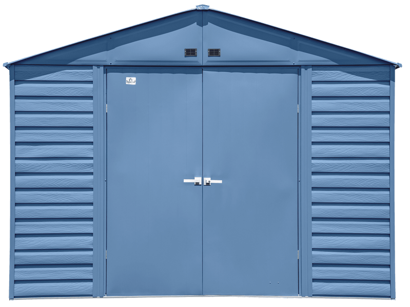 Arrow Select Steel Storage Shed, 10x14, Blue Grey
