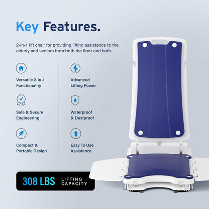 AYDMED 2-in-1 Electric Lift Chair, 308lbs Capacity, Waterproof