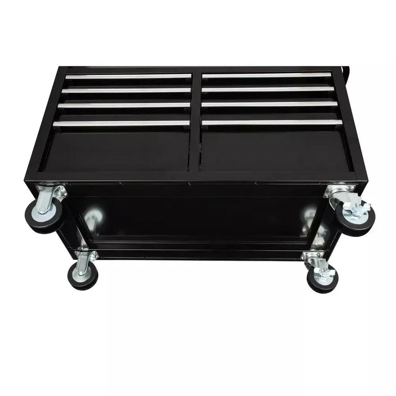 46 in. W x 24 in. D 9-Drawer Gloss Black Deep Tool Chest Mobile Workbench