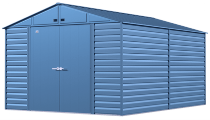 Arrow Select Steel Storage Shed, 10x14, Blue Grey