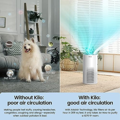 Afloia Air Purifiers for Home Large Room Up to 1076 Ft, H13 True HEPA Air Purifiers for Bedroom