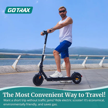 Adult Electric Scooter, 8.5 Inch Pneumatic Tires, Max Range 14/18 Miles, Max Speed 15.5/18 MPH, Powered by 300 Watt Motor, with Cruise Control Adult Folding Electric Scooter