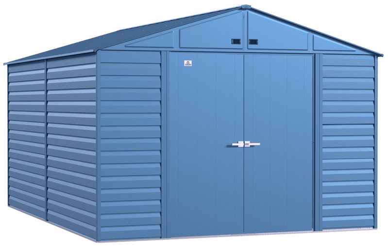 Arrow Select Steel Storage Shed, 10x14, Blue Grey