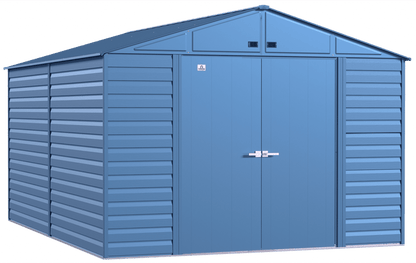 Arrow Select Steel Storage Shed, 10x14, Blue Grey