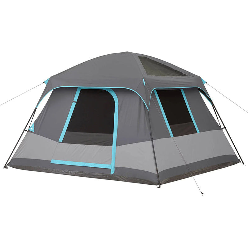 10' x 9' 6-Person Dark Rest Cabin Tent w/Skylight Ceiling Panels, 15.4 lbs