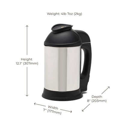 Almond Cow Nut Milk Maker Machine, Plant Based Maker for Homemade Almond, Oat, Cashew Nut Milks & More, Stainless Steel Food Machines, 5 6 Cups Per Batch, 120V: Home & Kitchen
