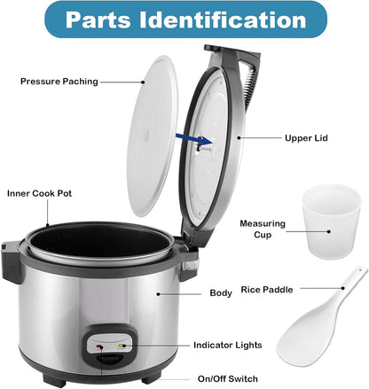 60-Cup (Cooked) Commercial Rice Cooker and Warmer