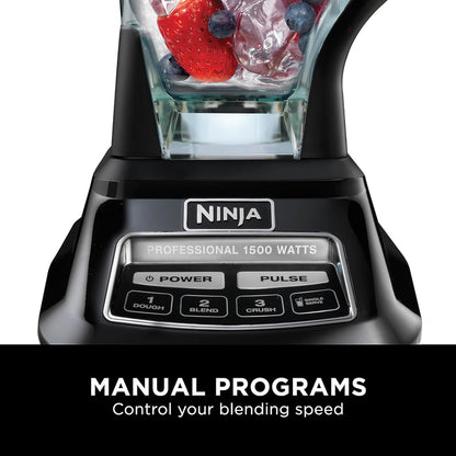 Mega Kitchen System, 1500W, 4 Functions for Smoothies, Processing, Dough, Drinks & More, with 72-oz.* Blender Pitcher, 64-oz. Processor Bowl, (2) 16-oz. To-Go Cups & (2) Lids, Black